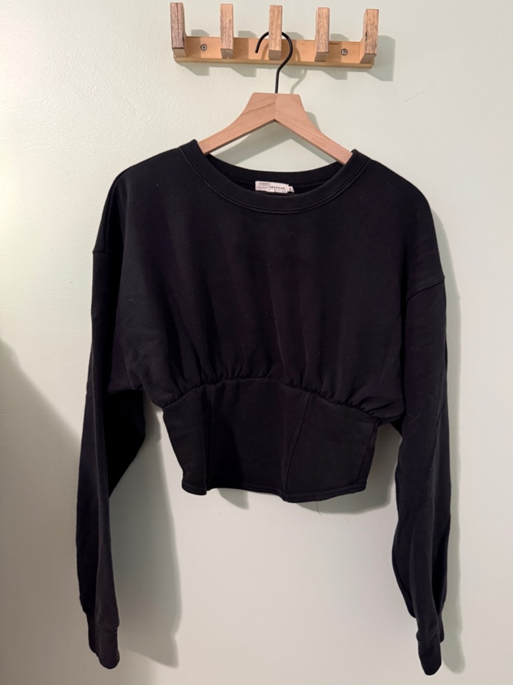 Good American Cropped Sweatshirt